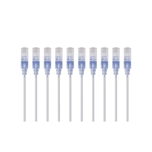 Monoprice Slim Cat6a Patch Cable_10pk_ 14ft White (15172)