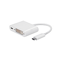 Monoprice Usb-c To Dvi & Usb-c (f) Dual Port Adptr (15243)