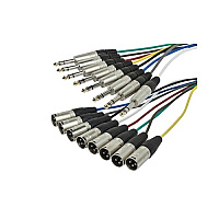 Monoprice Trs (m) To Xlr (m) Snake Cable 8 Chan 1m (601296)