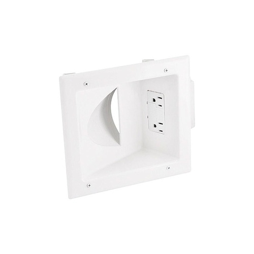 Monoprice Recessed Low Voltage Media Plate - White (8476)