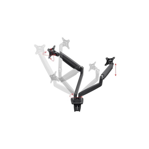 Monoprice Dual Monitor Adjustgas Spring Desk Mount (15525)