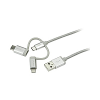 StarTech Cable Usb - Micro-usb Usb-c Lightning 1m (LTCUB1MGR)