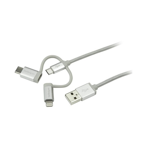StarTech Cable Usb - Micro-usb Usb-c Lightning 1m (LTCUB1MGR)