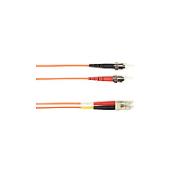 Black Box Om1 62.5/125 Multimode Fiber Optic Patch Cable - Ofnr Pvc, St To Lc, Orange, 2-m (6.5-ft.), Gsa, Taa (R62002MSTLCOR)