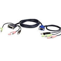 Aten Usb Vga To Dvi-a Kvm Cable W/audio (2L7DX3U)