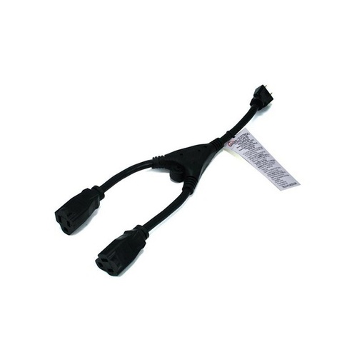 Monoprice Cord Splitter Cable - 14in - Black (5309)
