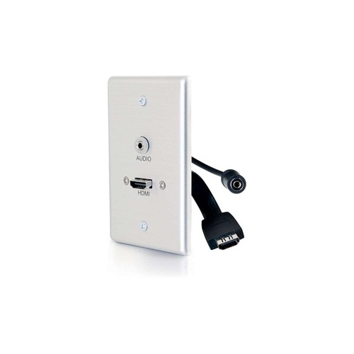 C2G Single Gang Hdmi Wall Plate With 3.5mm (39871)