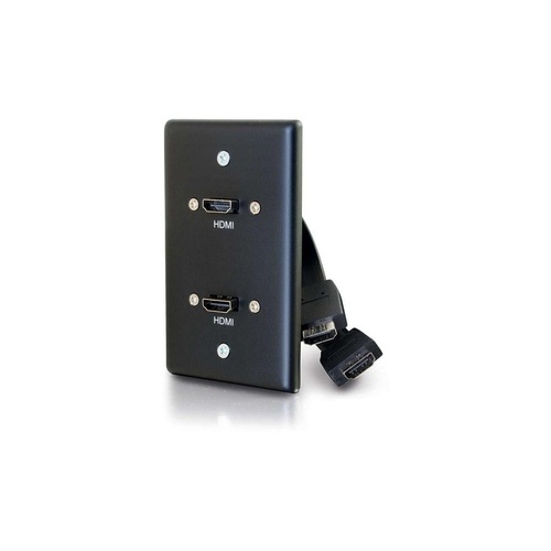 C2G Single Gang Wall Plate - 2 Hdmi Pigtails (39879)