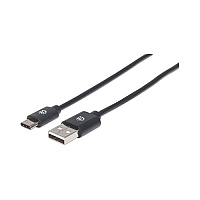 Manhattan - Strategic 6 Ft. Black Type-a Male To Type-c Male (354929)