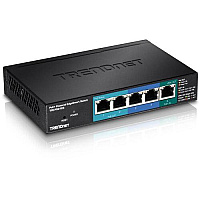 Trendnet 5-port Gigabit Poe+ Powered Edgesmart Switch With Poe Pass Through (15w) (TPEP521ES)