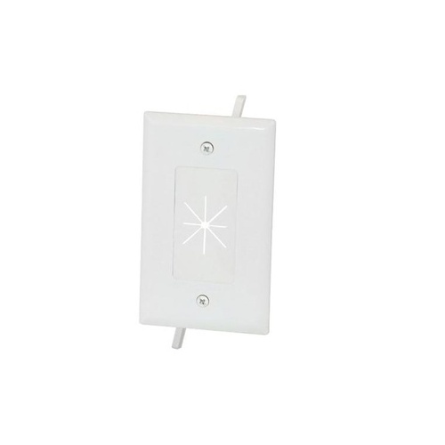 Monoprice Cbl Plate, Flex Open_1-gang_ White (12584)