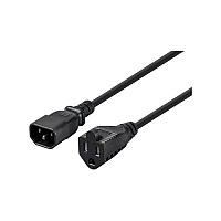Monoprice Power Adapter Cord Cable - Black 1ft (1302)