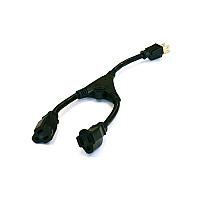 Monoprice Cord Splitter Cable - 14in - Black (5308)