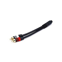 Monoprice Stereo F To 2rca M Cable 6in - Black (5612)