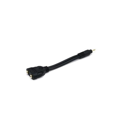 Monoprice Stereo M To (2) Stereo F 7in - Black (5614)