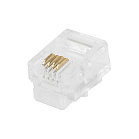 Monoprice Rj11 6p4c Plug Round Solid 50pcs/bag (7269)