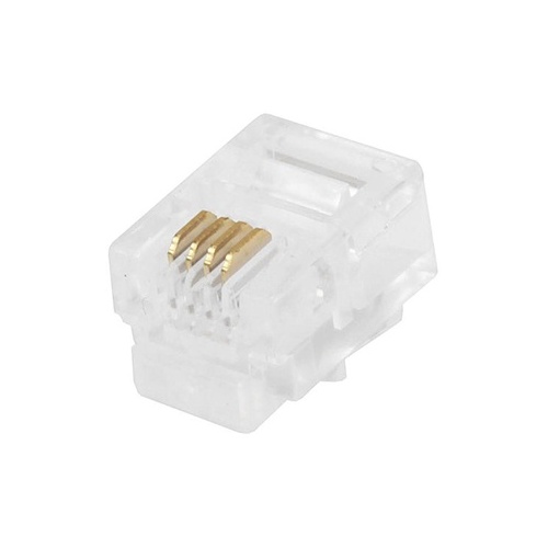Monoprice Rj11 6p4c Plug Round Solid 50pcs/bag (7269)