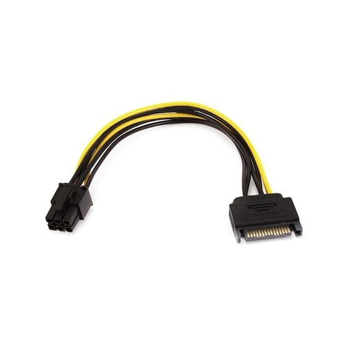 Monoprice Sata 15pin To 6pin Pci Express Card 8in (8494)
