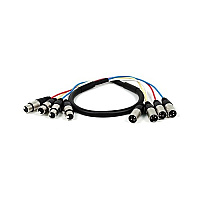 Monoprice Channel4 Xlr M To Xlr F Snake Cable 3ft (8764)