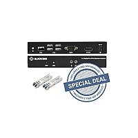 Black Box Kvm Extender Kit Over Fiber Bundle Single-monitor,displayport 4k30,usb 2.0,(2)sfps,1250-mbps Lc,mm 1310nm,2km(lfp412),taa (KVXLCDPF100SFPB2)