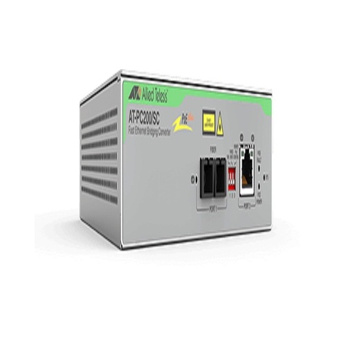Allied Telesis Taa 100mb Poe+ Media Converter,sc Fiber (ATPC200/SC960)