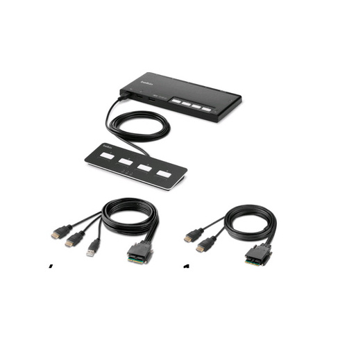 Belkin Mdlr 4-pt 2 Hd Hdmi Skvm W/rmt Pp4.0 (F1DN204MODHH4)