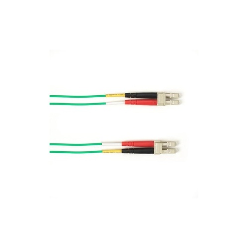 Black Box Om4 50/125 Multimode Fiber Optic Patch Cable - Ofnp Plenum, Lc To Lc, Green, 2-m (6.5-ft.), Gsa, Taa, Non-returnable/non-cancelable (FOC002MLCLCGN)
