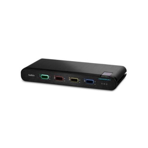 Belkin 4 Pt 1 Hd Dp/hdmi Unvl Skvm W/cac Pp4.0 (F1DN104KVMUN4)