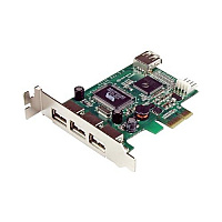 StarTech 4 Port Lp Pci Express Usb Card (PEXUSB4DP)