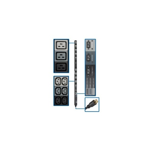 Tripp Lite Pdu 3ph 8.6kw 36 C13 6 C19 6 5-15/20r 0u (PDU3V6L2130)