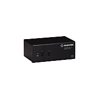 Black Box Kvm Switch - 2-port, Dual-monitor, Displayport 1.2, 4k 60hz, Usb 3.1 Hub, Audio, Gsa, Taa (KV6222DP)