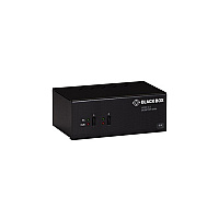 Black Box Kvm Switch - 2-port, Dual-monitor, Hdmi 2.0, 4k 60hz, Usb 3.1 Hub, Audio, Gsa, Taa (KV6222H)