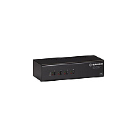 Black Box Kvm Switch - 4-port, Dual-monitor, Displayport 1.2, 4k 60hz, Usb 3.1 Hub, Audio, Gsa, Taa (KV6224DP)