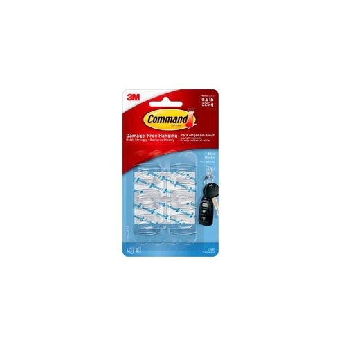 3M Command Mini Clear Hooks (17006CLRES)