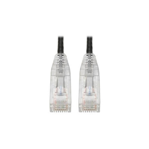 Tripp Lite Cat6 Snagless Molded Slim Utp Black 8in (N201S8NBK)