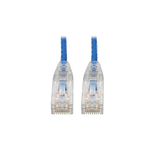 Tripp Lite Cat6 Snagless Molded Slim Utp Blue 8in (N201S8NBL)