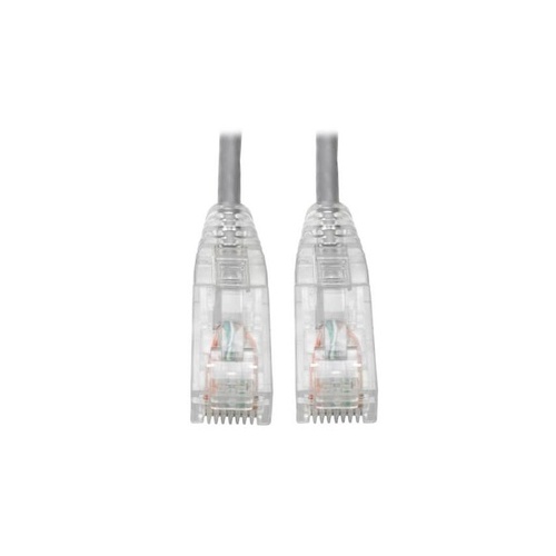 Tripp Lite Cat6 Snagless Molded Slim Utp Gray 8in (N201S8NGY)