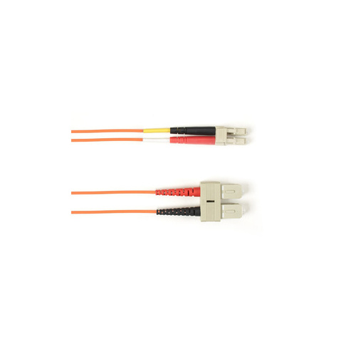 Black Box Om2 50/125 Multimode Fiber Optic Patch Cable - Ofnr Pvc, Sc To Lc, Orange, 3-m (9.8-ft.), Gsa, Taa, Non-returnable/non-cancelable (FCMR50003MSCLCOR)