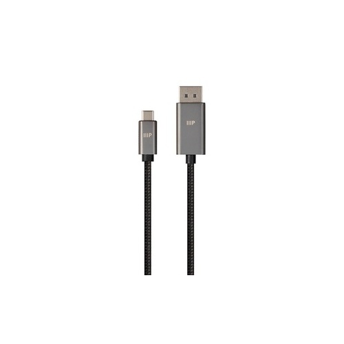 Monoprice Bidirectional Usb Type-c To Displayport Cable - 4k@60hz_ Black_ 6ft (39240)