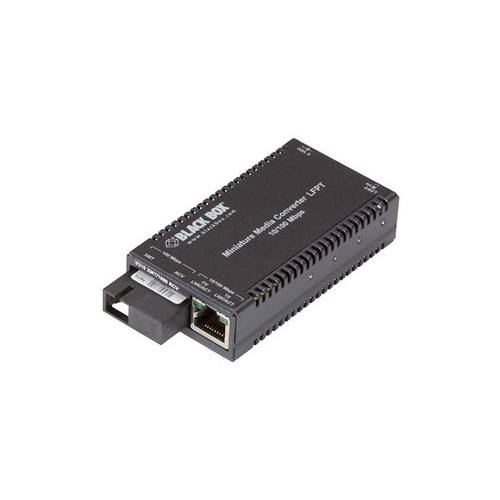 Black Box Fast Ethernet Media Converter 10/100-mbps Copper To 100-mbps Simplex Singlemode Fiber,1310/1550nm,20km,sc,gsa,taa (LHC028AR4)