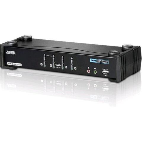 Aten 4-port Dual-link Dvi Kvmp With Usb 2.0 And 2.1 Audio Support (CS1784ART)