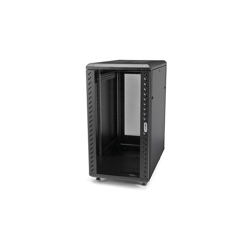 StarTech 32u 19inch Server Rack Cabinet, Adjustable Depth 6-32 Inch, Flat Pack, Lockable 4-post Network/data Rack Enclosure With Casters (RK3236BKF)