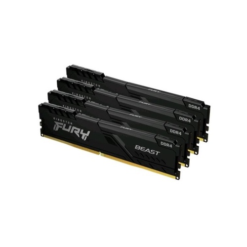Kingston 64gb 3200mhz Ddr4 Cl16 Dimm (kit Of 4) Fury Beast Black (KF432C16BBK4/64)