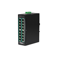 Trendnet 16-port Hardened Industrial Gigabit Poe+ Din-rail Switch (TIPG160)