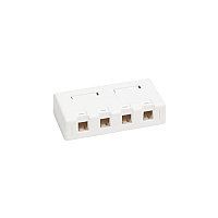 Tripp Lite Surface-mount Box Keystone Jack 4-port (N082004WH)