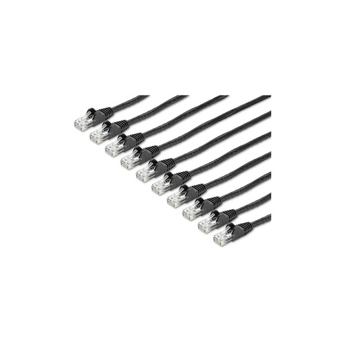 StarTech Cat6 Ethernet Cable Black 10 Pack 15ft (N6PATCH15BK10PK)