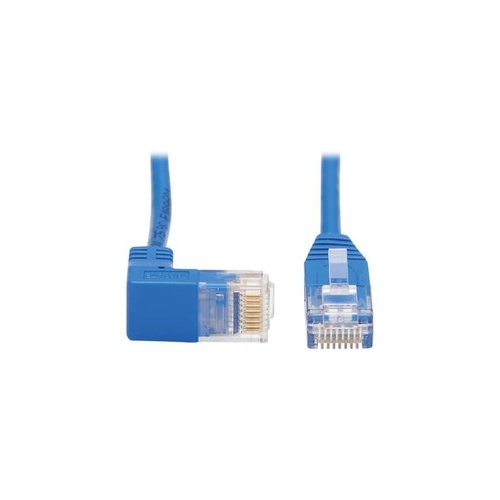 Tripp Lite Cat6 Down Right Angle Slim M/m Blue 1ft (N204S01BLDN)