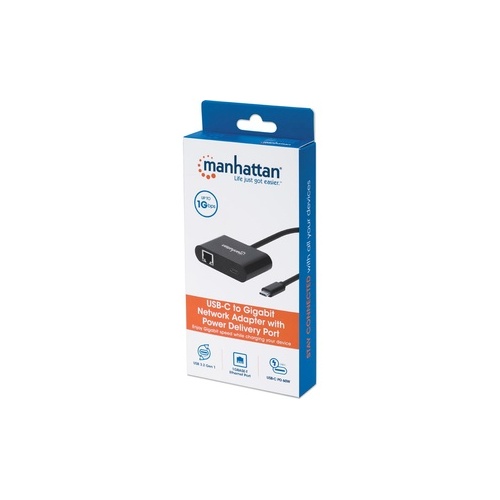 Manhattan - Strategic Usb-c To Gigabit Network Adapter W/ Pd (153454)