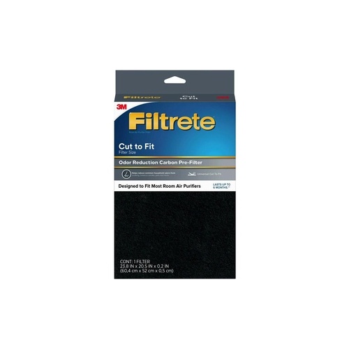 3M Filtrete Odor Defense Carbon Pre-filter Room Air Purifier Filter Fapf-uctfn-4, Universal Cut To Fit, 1 Pack (FAPFUCTFN4)
