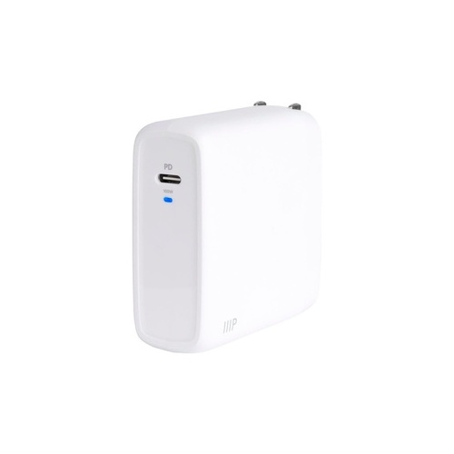 Monoprice Usb-c Charger, 100w 1-port Pd, Gan Technology, Foldable Wall Plug, Power Delivery For Macbook Pro/ai (41985)